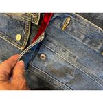 Cruel Girl Western Cowgirl Blue Jean Jacket Women Large Velvet Retro Y2K Grunge Stains Photo 12