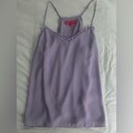 Lilly Pulitzer  dusk lavendar purple ruffle detail tank top adjustable straps Photo 1