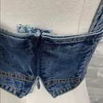 Pilcro Dark Denim Bustier Crop Top Blue Size 8 Photo 1