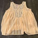 Alya  sheer boho embroidered top size medium Photo 3