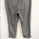 ZARA  Woman Plaid Dress Pants Cuffed Hem Size 4 Gray Faux Pockets Cropped Fit Photo 7
