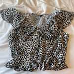 ZARA Ruffle Button Cropped Top Photo 0