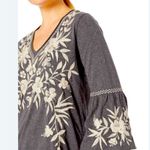 Johnny Was Boho Gray Embroidered Bell Sleeve 3/4 Sleeves small Photo 1