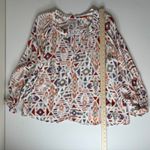 Andree by Unit Andree‎ by Unit Modern Abstract Blouse Size 1X Long Sleeve Lightweight Artsy Photo 10