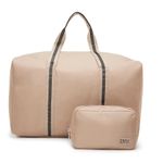 DSW  Exclusive 2 pc set Weekender and Belt Sling bags in taupe and black Photo 1