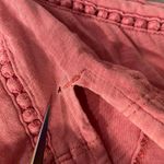 Eddie Bauer Cap Sleeve Embroidered Seam V Neck Pink Burnout Tee Size S Photo 7