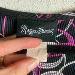 Maggie Barnes Maggie Barns 3X Blouse Geometric Print Pink Black Fairy Rave Stretchy Accordion Photo 5