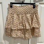 Storia Boutique Style Eyelet Mini Skirt with Ruffles Photo 0