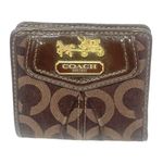 Coach Madison Mini Bifold Wallet in Signature Canvas With Lilac Pink Interior Photo 0