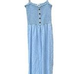 Love Tree  women's size small denim wide legged romper Photo 0