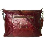 Gucci Supreme Wine Leather Oversized Top Zip Crossbody Shoulder Bag w/ DUST BAG Photo 0