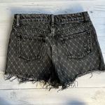Alexander Wang  X Denim Faded Black Net Print Bite High Waist Cut Off Shorts 25 Photo 7