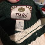 Tiara International Vintage Tiara Int'l Fall Sweater Medium Scarecrow Pumpkin Farm Knit Cottage Photo 7