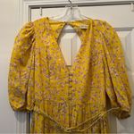 Nicholas Cecile Floral Midi Belt Dress Yellow Size 6 Photo 6