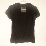 Roberto Cavalli ‎ Sport Size Large Black Italic Glitter Writing Tee NEW Photo 4