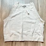 Madewell  Crochet-Trim Crop Sweater Tank in Lighthouse White Size XS NWT Photo 5