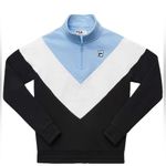 FILA NWT  Women's Ekanta 1/4 Zip: Black, Pale Blue, White L Photo 6