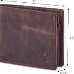 Men's Real Leather RFID Blocking Bifold Wallet Stylish Anti Theft Security With 2 ID Window Photo 0