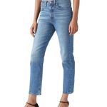 Levi's  Premium Wedgie Straight Fit Cheeky Jean Sz 30X27” (10) Crop Med Wash Photo 5