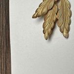 Leaf Branch INC 1/20 12K GF Brooch Pin Gold Tone Leaves Vintage Signed Gold Fill Photo 7