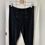 Balmain Womens Black Jacquard Monogram Velvet Skinny Leg Zipper Trousers 12 / 44 Photo 3