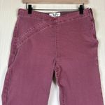 We The Free  Women's Pants Sz 30 Red‎ Maroon Bootcut Jeans Front V Side Zip Y2K Photo 1