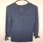 Kate Spade Women’s Wool Cashmere Blend Gray 7/8 Bow Detail Sleeve Sweater Photo 4