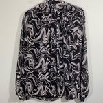 Scoop NYC Women's Marble Print Tie Neck Blouse Size XXL (20) NWT Photo 1