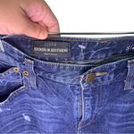 J.Crew Broken in Boyfriend Jean Dark Wash Distressed SZ 28 High Waist Straight Photo 3