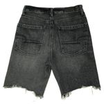 American Eagle NWT ~ Ladies Black Distressed Denim Cut Off Jeans Shorts ~ Size 0 Photo 2