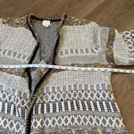 Chico's Chico’s Open Front Mixed Textured Knit Cardigan Sweater Jacket ~ Size 2 Photo 13