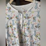 Roller Rabbit  pajamas henley top hippity hoppity spring bunny print long sleeve Photo 5