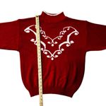 Worthington Women's VTG  Red and White/Cream High Neck Sweater Size 20 W "Medium" Photo 7