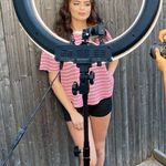 MTS Striped Short Sleeve Tee in Pink,White Photo 3