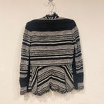 Rebecca Taylor  Black and White Stripe Tweed Peplum Jacket Size 6 EUC Photo 3