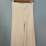 & Other Stories & Other Stories Women Cream Ribbed Flare Elastic Waist Pants XS Preppy Stretch Photo 7
