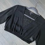 Forever 21 contemporary mesh crop top with bell sleeve Photo 6