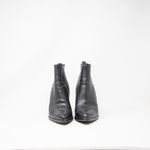 Marc Fisher LTD Alva Stacked Wood High Heel Pointy Toe Ankle Booties Shoes Black Photo 1