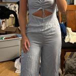 Princess Polly Blue Silky Jumpsuit 6 Photo 0