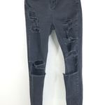 Topshop Womens Jeans Jamie Skinny Distressed Black Stretch Size 28 Photo 0