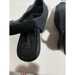 Calvin Klein Womans Naduna 6.5 M Black Faux Suede Open Toe Sling Back Sandal Photo 5