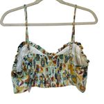 Anthropologie Smocked Floral Print Cropped Bustier Top Small Photo 3