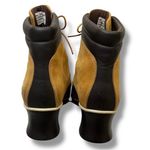 Timberland wheat genuine leather lace up ankle square toe wedge heel boots Photo 5