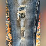 GRACE IN LA 258 NWT  Dark Blue Distressed Easy Fit Floral Skinny Jeans 26 Photo 3