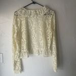 Collections ETC. Y2k Large Crochet Floral Hippie Cottage Open Front Cardigan Top Photo 5