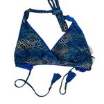 Becca NWT Untamed Reversible Halter Bikini Top Multicolor Snake Print S Photo 1