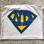 Superman style Notre Dame glitter tube top White Size M Photo 1