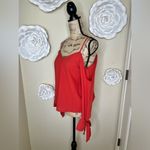 Paper Crane Burnt Orange Spaghetti Strap Cold Shoulder Blouse Size Small Photo 5
