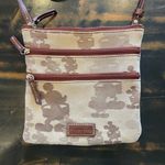 Dooney & Bourke Disney  Brown Tonal Mickey Mouse Triple Zip Crossbody Purse Photo 3