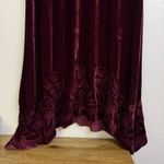Johnny Was Floral Embroidered Dress Womens Burgundy Tank Midi Sleeveless Velvet Photo 2